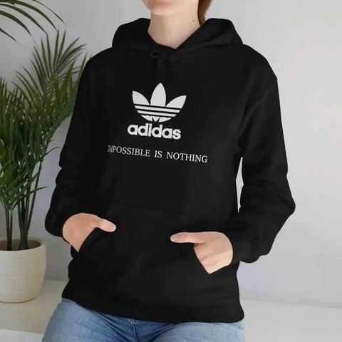 Adidas Unisex Black Color Premium Hoodie