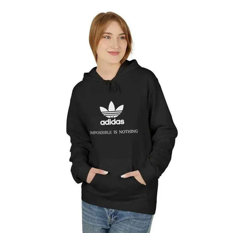 Adidas Unisex Black Color Premium Hoodie